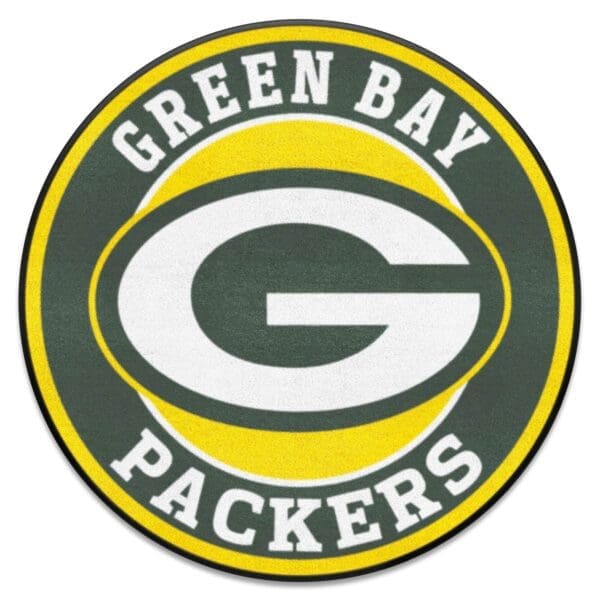 Green Bay Packers Roundel Rug 27in. Diameter 1 scaled