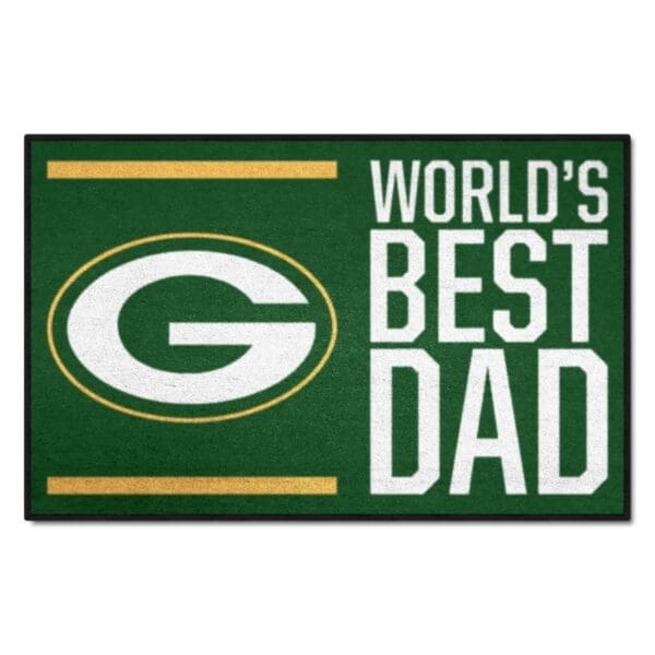 Green Bay Packers Starter Mat Accent Rug 19in. x 30in. Worlds Best Dad Starter Mat 1 scaled