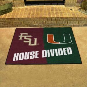 House Divided - Florida State / Miami House Divided House Divided Rug - 34 in. x 42.5 in.