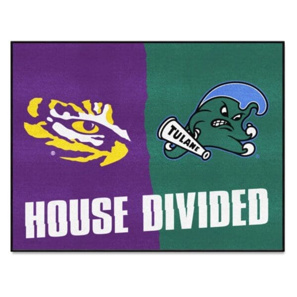 House Divided LSU Tulane House Divided House Divided Rug 34 in. x 42.5 in 1 scaled