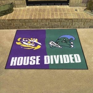House Divided - LSU / Tulane House Divided House Divided Rug - 34 in. x 42.5 in.