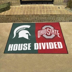 House Divided - Michigan State / Ohio State House Divided House Divided Rug - 34 in. x 42.5 in.