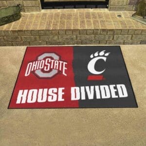 House Divided - Ohio State/Cincinnati House Divided House Divided Rug - 34 in. x 42.5 in.