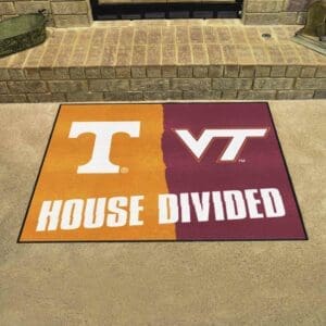 House Divided - Tennessee / Virginia Tech House Divided House Divided Rug - 34 in. x 42.5 in.