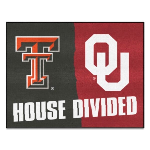 House Divided Texas Tech Oklahoma House Divided House Divided Rug 34 in. x 42.5 in 1 scaled