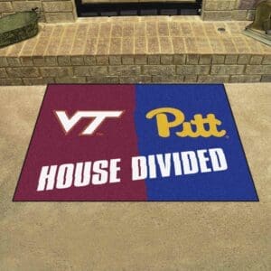 House Divided - Virginia Tech / Pittsburg House Divided House Divided Rug - 34 in. x 42.5 in.