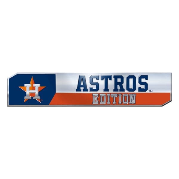 Houston Astros 2 Piece Heavy Duty Aluminum Embossed Truck Emblem Set 1