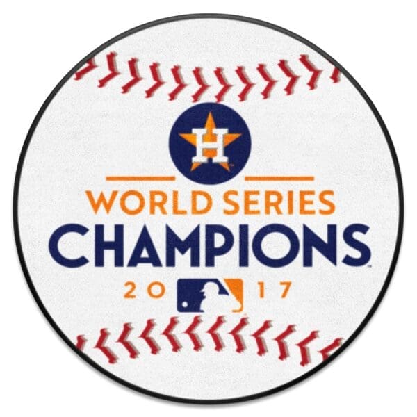 Houston Astros 2017 MLB World Series Champions Baseball Rug 27in. Diameter 1 scaled
