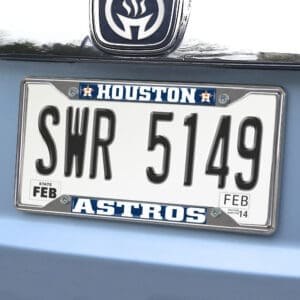 Houston Astros Chrome Metal License Plate Frame