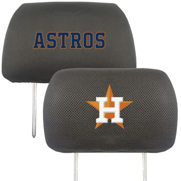 Houston Astros Embroidered Head Rest Cover Set 2 Pieces 1