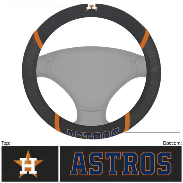 Houston Astros Embroidered Steering Wheel Cover 1