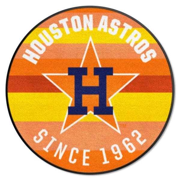Houston Astros Roundel Rug 27in. Diameter1984 1 scaled