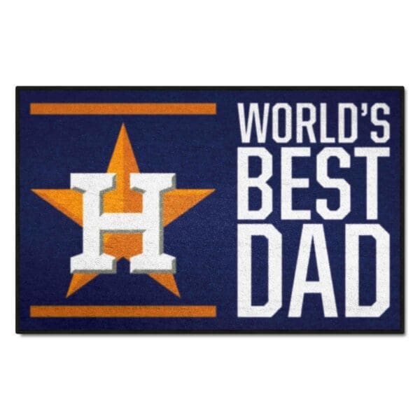Houston Astros Starter Mat Accent Rug 19in. x 30in. Worlds Best Dad Starter Mat 1 scaled