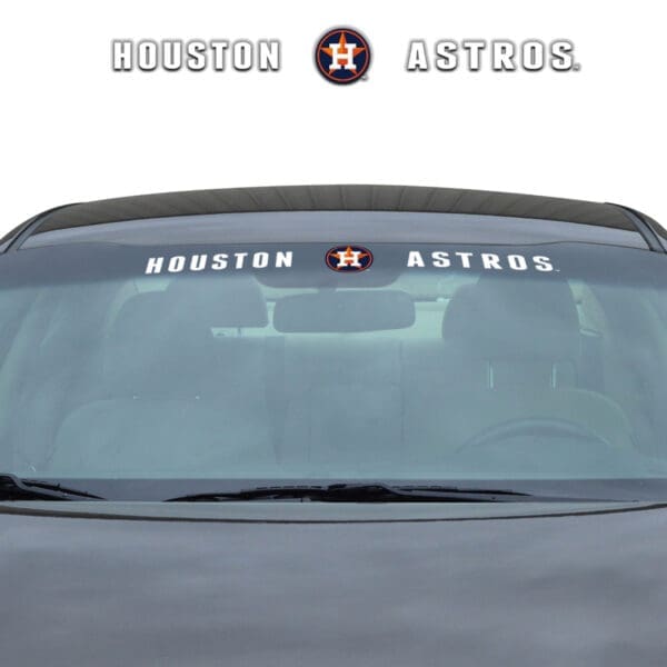 Houston Astros Sun Stripe Windshield Decal 3.25 in. x 34 in 1