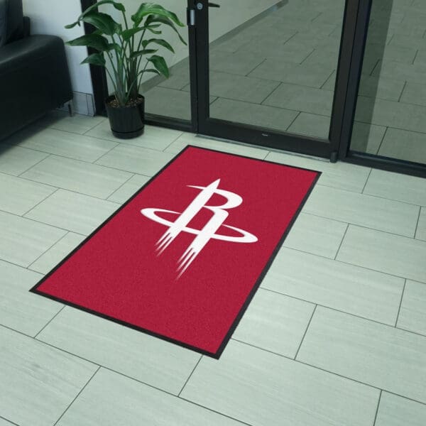 Houston Rockets 3X5 High-Traffic Mat with Durable Rubber Backing - Portrait Orientation-9916