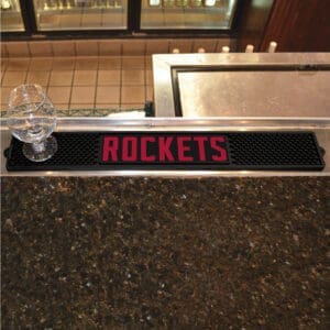 Houston Rockets Bar Drink Mat - 3.25in. x 24in.-25578