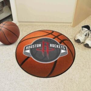 Houston Rockets Basketball Rug - 27in. Diameter-36959