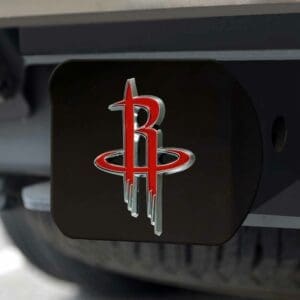 Houston Rockets Black Metal Hitch Cover - 3D Color Emblem-25016