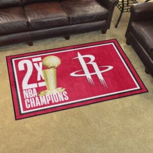Houston Rockets Dynasty 4ft. x 6ft. Plush Area Rug-35099
