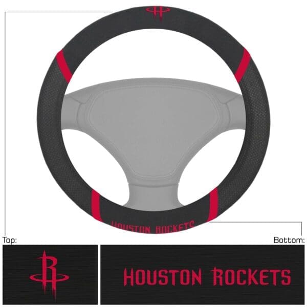 Houston Rockets Embroidered Steering Wheel Cover 25022 1