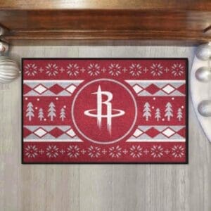 Houston Rockets Holiday Sweater Starter Mat Accent Rug - 19in. x 30in.-26825