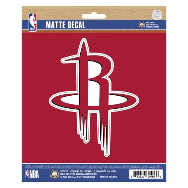 Houston Rockets Matte Decal Sticker 63224 1