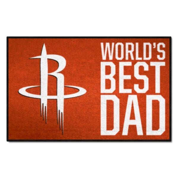 Houston Rockets Starter Mat Accent Rug 19in. x 30in. Worlds Best Dad Starter Mat 31187 1 scaled