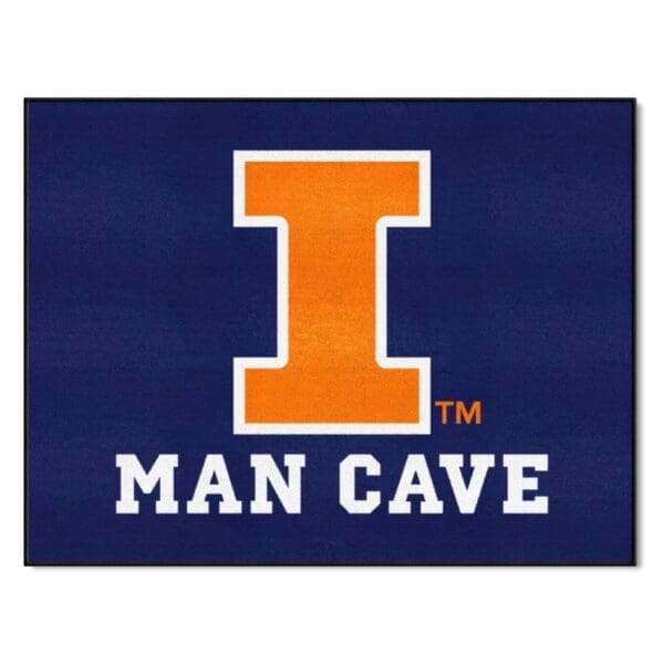 Illinois Illini Man Cave All Star Rug 34 in. x 42.5 in 1 scaled