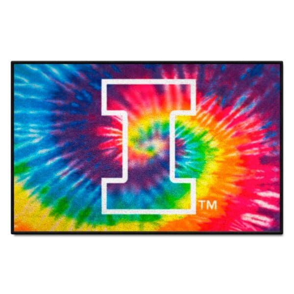 Illinois Illini Tie Dye Starter Mat Accent Rug 19in. x 30in 1 scaled