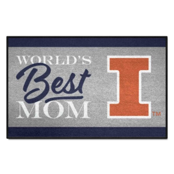 Illinois Illini Worlds Best Mom Starter Mat Accent Rug 19in. x 30in 1 scaled