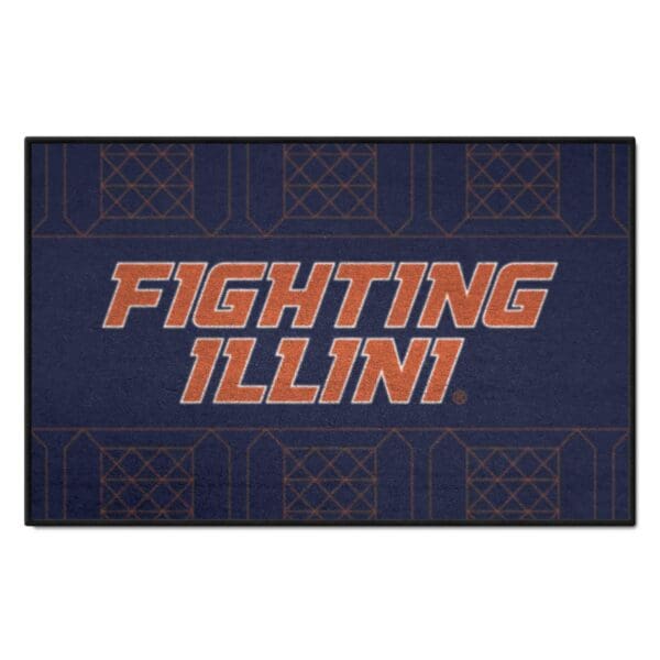 Illinois Starter Mat Accent Rug 19in. x 30in. Slogan Design 1 scaled