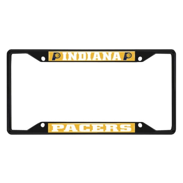 Indiana Pacers Metal License Plate Frame Black Finish 31332 1