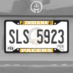 Indiana Pacers Metal License Plate Frame Black Finish-31332