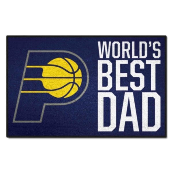 Indiana Pacers Starter Mat Accent Rug 19in. x 30in. Worlds Best Dad Starter Mat 31188 1 scaled