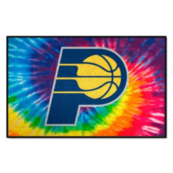 Indiana Pacers Tie Dye Starter Mat Accent Rug 19in. x 30in. 34389 1 scaled
