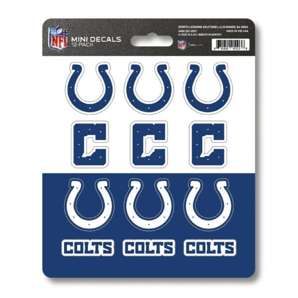 Indianapolis Colts 12 Count Mini Decal Sticker Pack 1