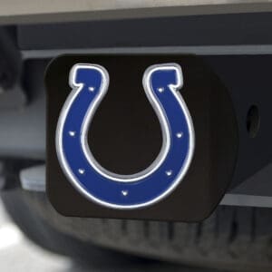 Indianapolis Colts Black Metal Hitch Cover - 3D Color Emblem