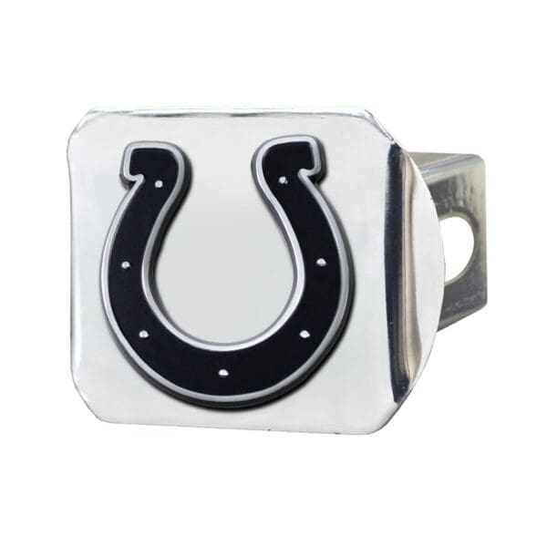 Indianapolis Colts Chrome Metal Hitch Cover with Chrome Metal 3D Emblem 1