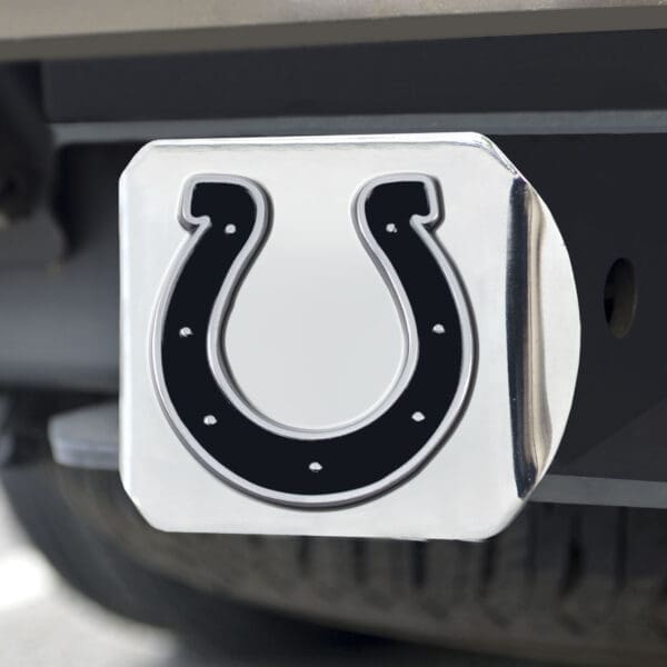 Indianapolis Colts Chrome Metal Hitch Cover with Chrome Metal 3D Emblem