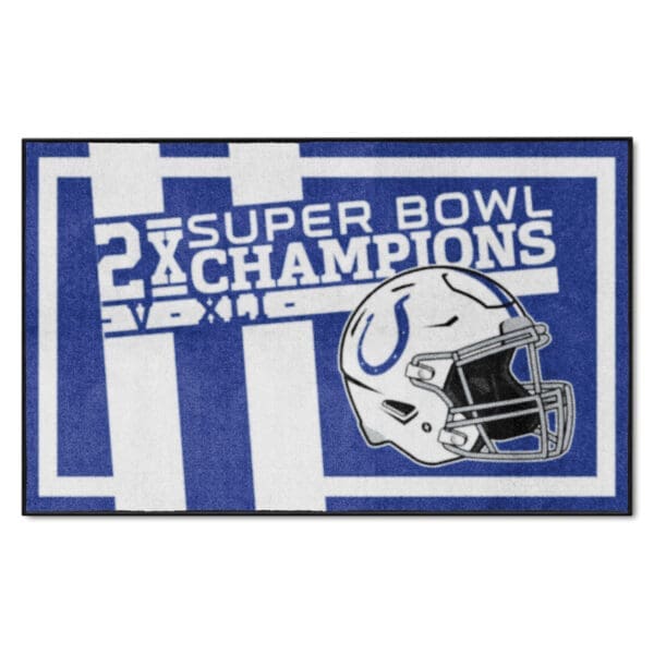 Indianapolis Colts Dynasty 4ft. x 6ft. Plush Area Rug 1 scaled