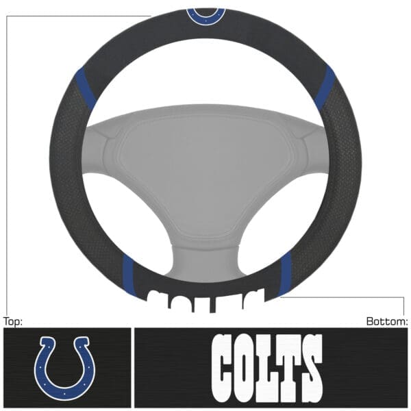 Indianapolis Colts Embroidered Steering Wheel Cover 1