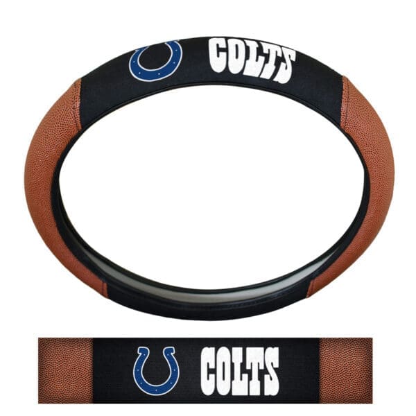 Indianapolis Colts Football Grip Steering Wheel Cover 15 Diameter 1