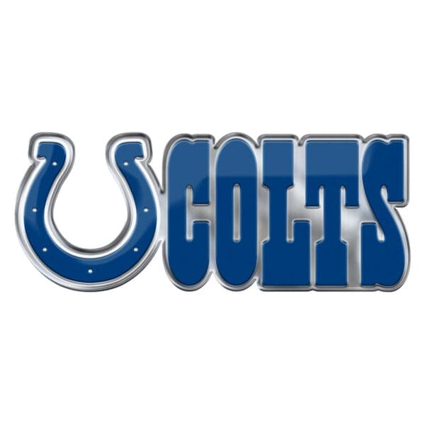 Indianapolis Colts Heavy Duty Aluminum Embossed Color Emblem Alternate 1
