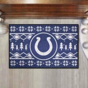 Indianapolis Colts Holiday Sweater Starter Mat Accent Rug - 19in. x 30in.