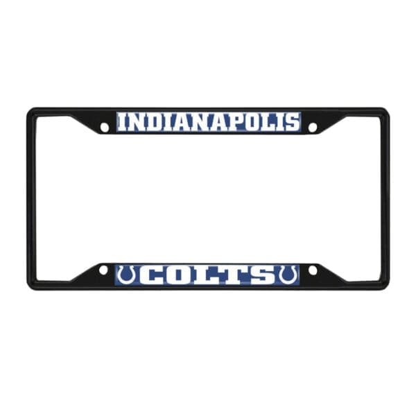 Indianapolis Colts Metal License Plate Frame Black Finish 1