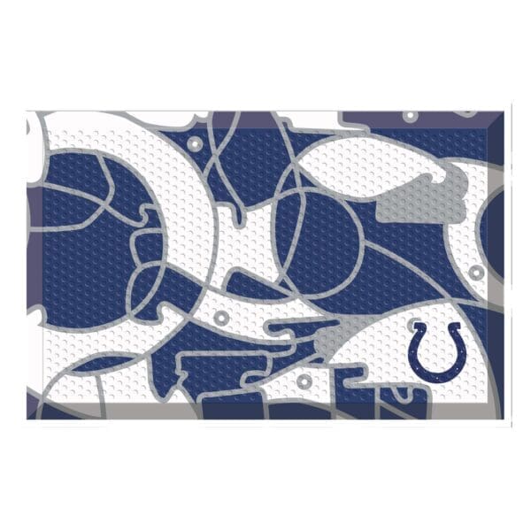 Indianapolis Colts Rubber Scraper Door Mat XFIT Design 1 scaled