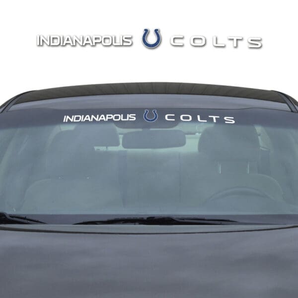 Indianapolis Colts Sun Stripe Windshield Decal 3.25 in. x 34 in 1