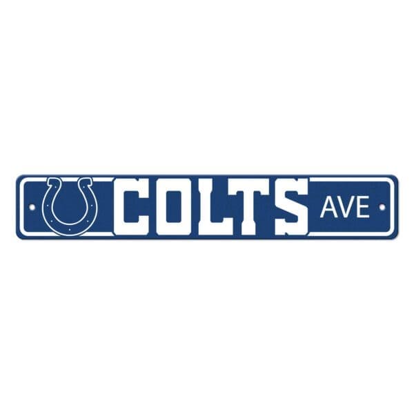 Indianapolis Colts Team Color Street Sign Decor 4in. X 24in. Lightweight 1 scaled