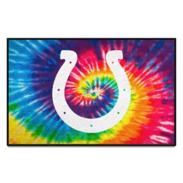 Indianapolis Colts Tie Dye Starter Mat Accent Rug 19in. x 30in 1 scaled