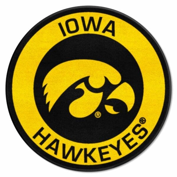 Iowa Hawkeyes Roundel Rug 27in. Diameter 1 scaled
